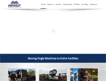 Tablet Screenshot of midwestmachinerymovers.com